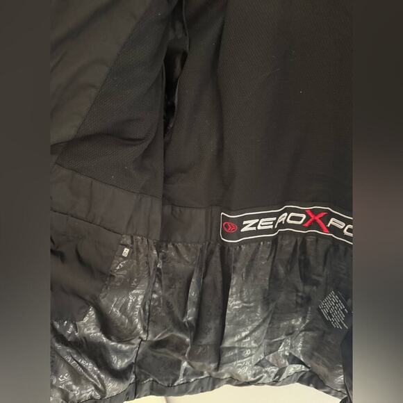 ZeroXposur Down Filled Puffer Coat Jacket Woman SZ M Black Green White Trim Warm - Picture 7 of 11